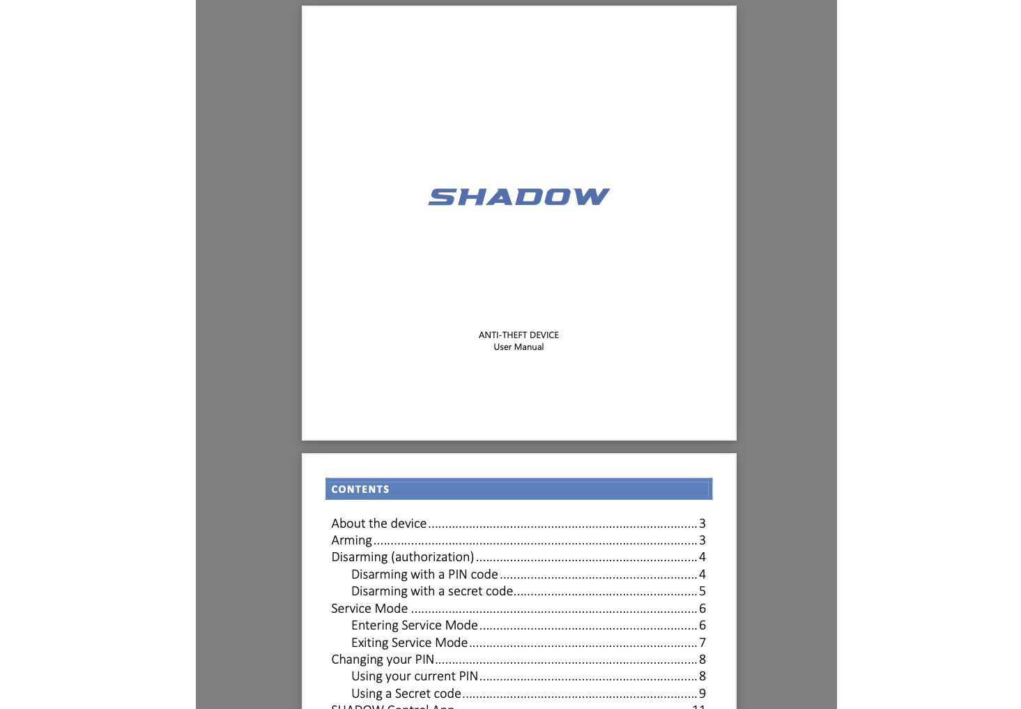 Shadow user manual Eng
